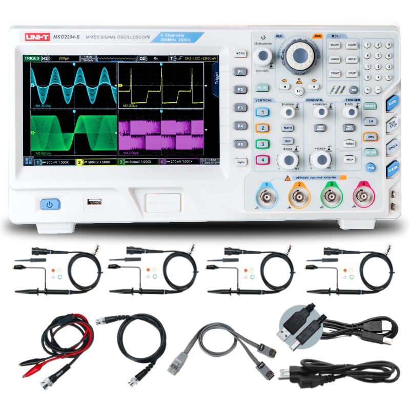 MSO2204-S 200 MHz 4+16Ch MSO + AWG | UNI-T – Uni-Trend US