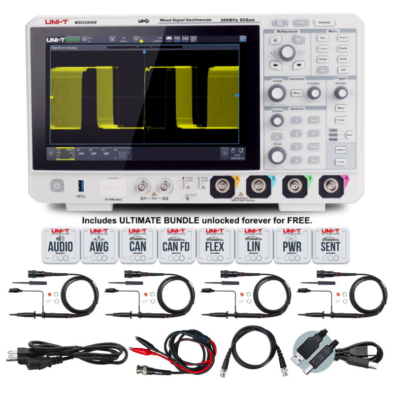 その他 U.S. S.O. TECH, MED. PANEL MSO2204X 200 MHz 4Ch 9-in-1 Oscilloscope | UNI-T – Uni-Trend US