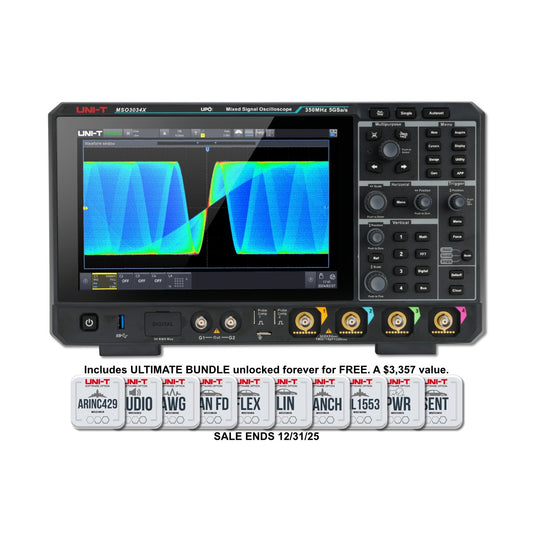 MSO3034X 350MHz 4Ch Mixed Signal Oscilloscope - FREE ULTIMATE Bundle ends 12/31/25