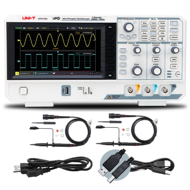 UPO1202 200MHz 2Ch Digital Storage Oscilloscope – Uni-Trend US