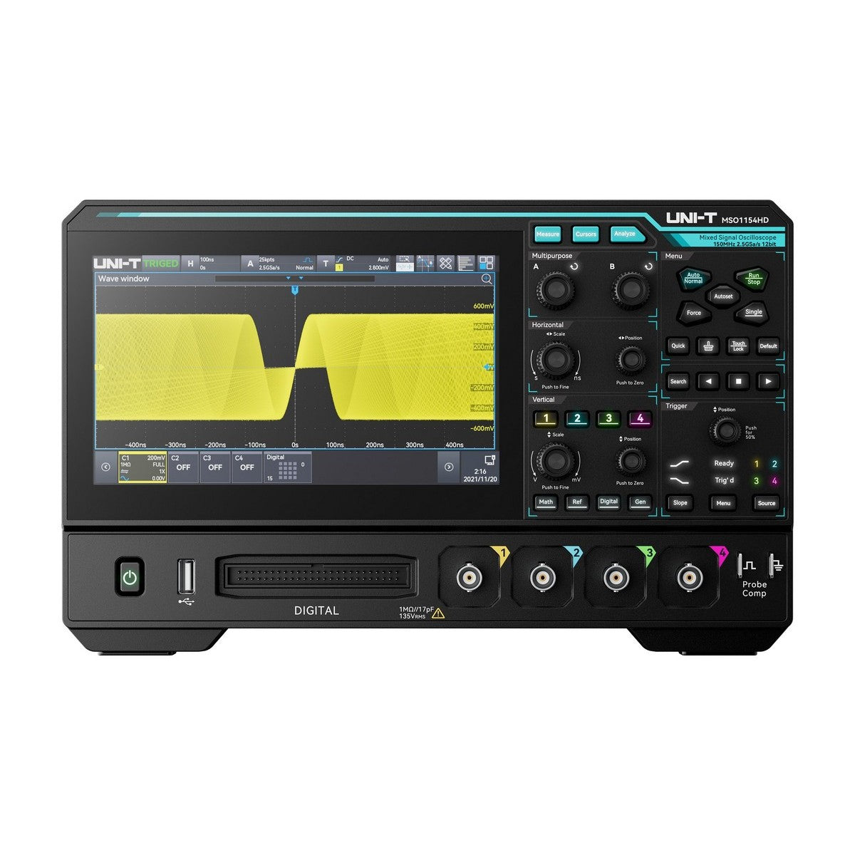 MSO1154HD-S 150MHz 4Ch MSO with 1Ch AWG