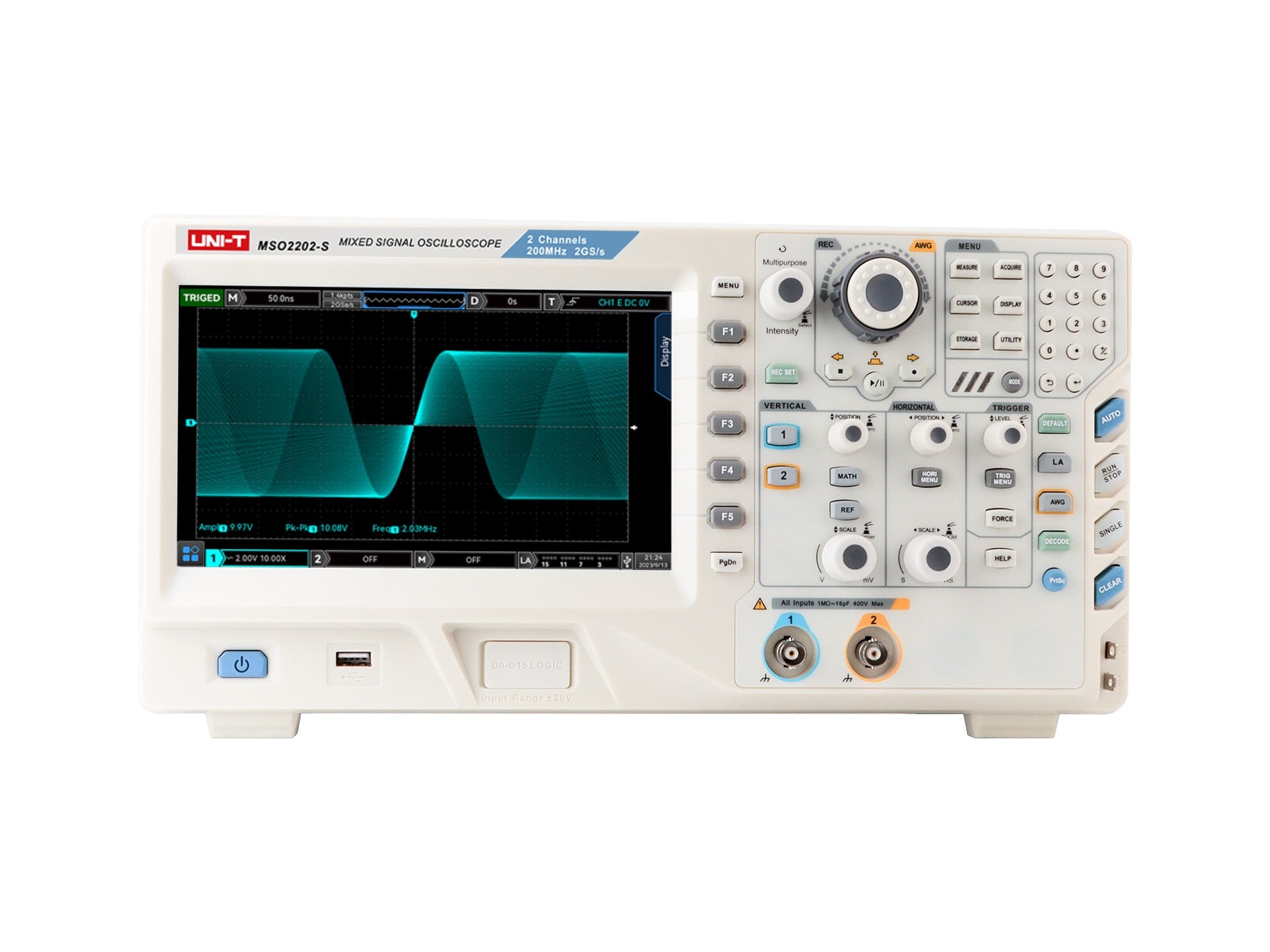 MSO2202-S 200MHz 2+16Ch MSO with Signal Generator