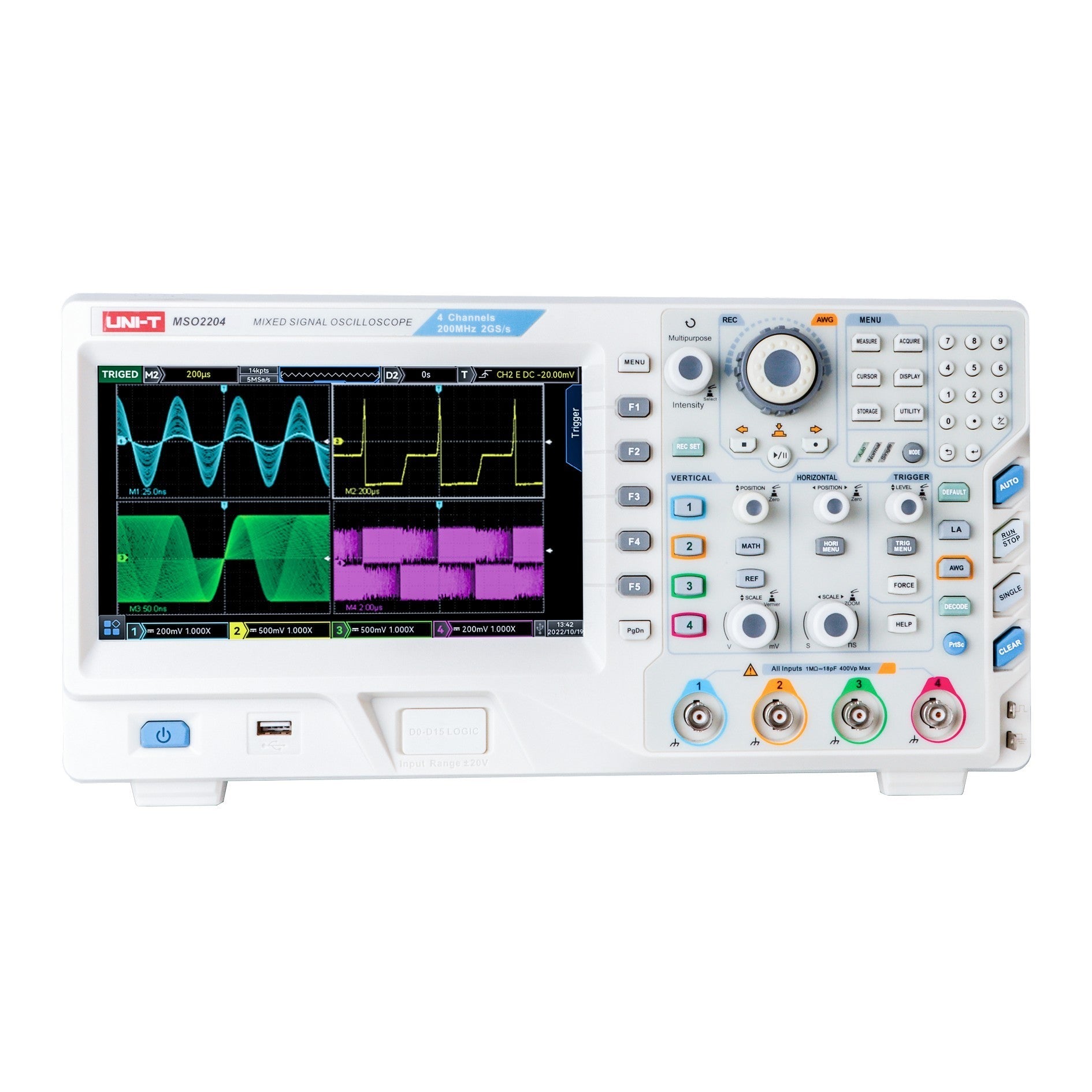 MSO2204 200MHz 4+16Ch MSO