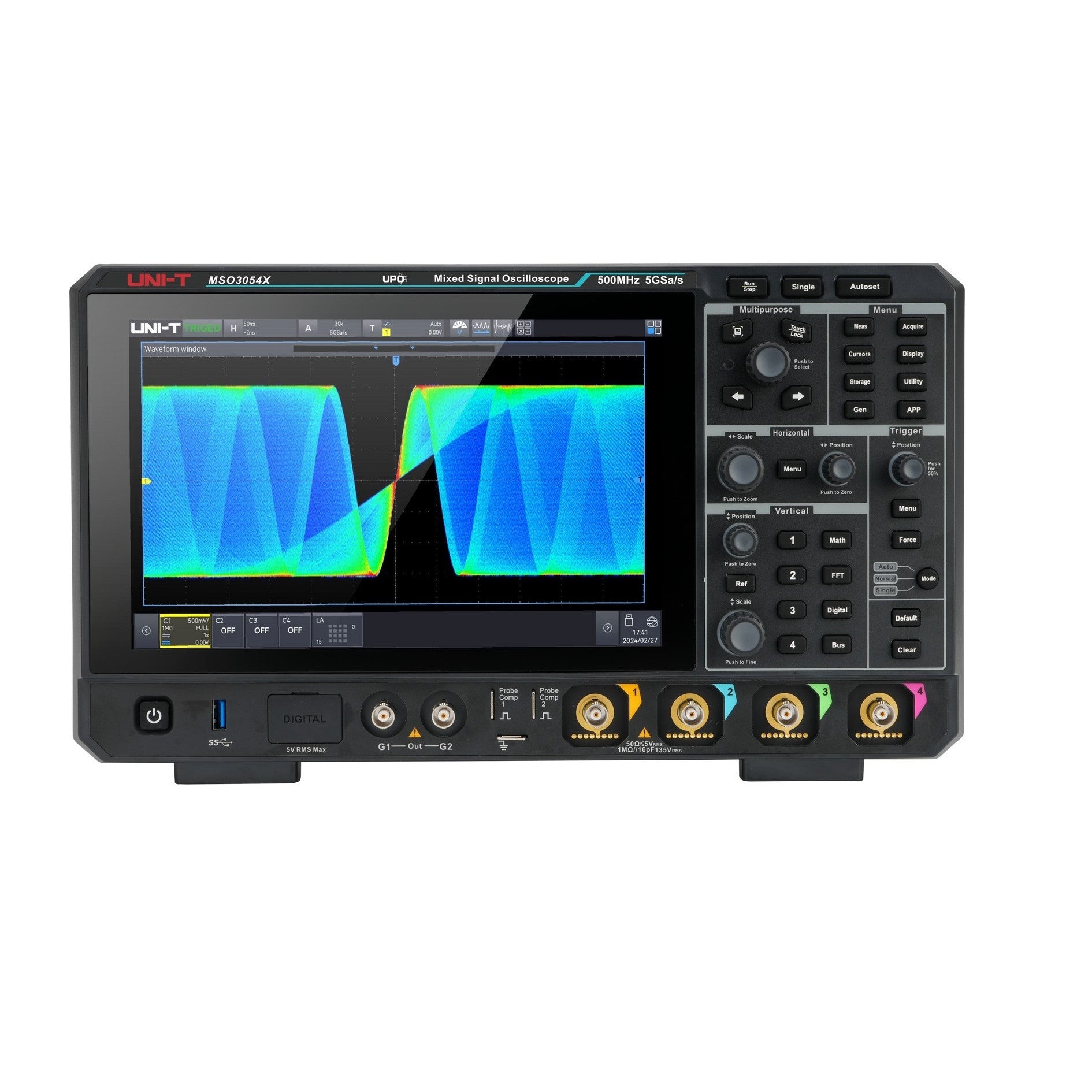MSO3054X 500 MHz 4Ch 9-in-1 Oscilloscope | UNI-T – Uni-Trend US