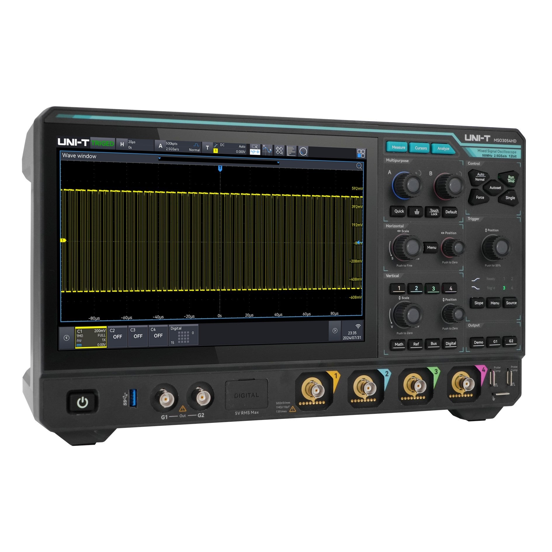 MSO3054HD 500MHz 4Ch Mixed Signal Oscilloscope