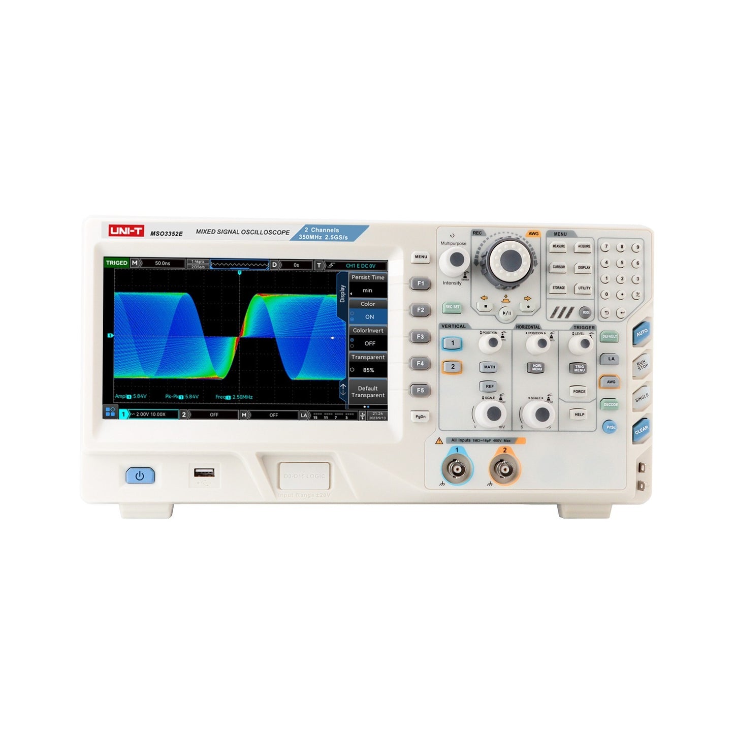MSO3352E | 350 MHz 2+16Ch Mixed Signal Oscilloscope
