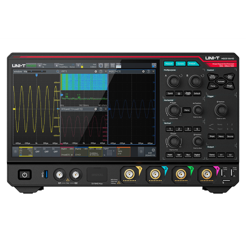 MSO5104HD | 1 GHz 4Ch 12-Bit Mixed Signal Oscilloscope
