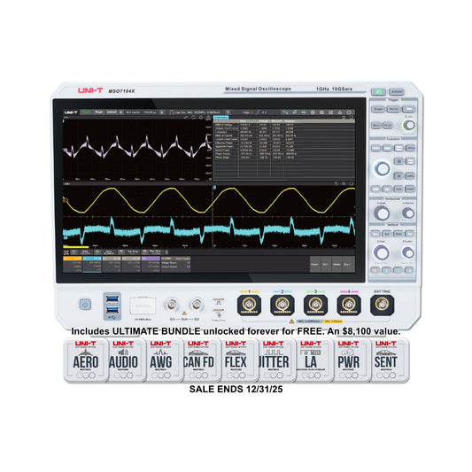 MSO7104X 1GHz 4Ch Mixed Signal Oscilloscope - FREE ULTIMATE Bundle ends 12/31/25