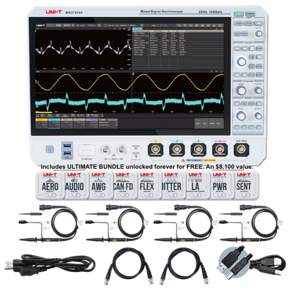 MSO7204X Lab-Grade 2 GHz 4Ch Nine-in-One Oscilloscope