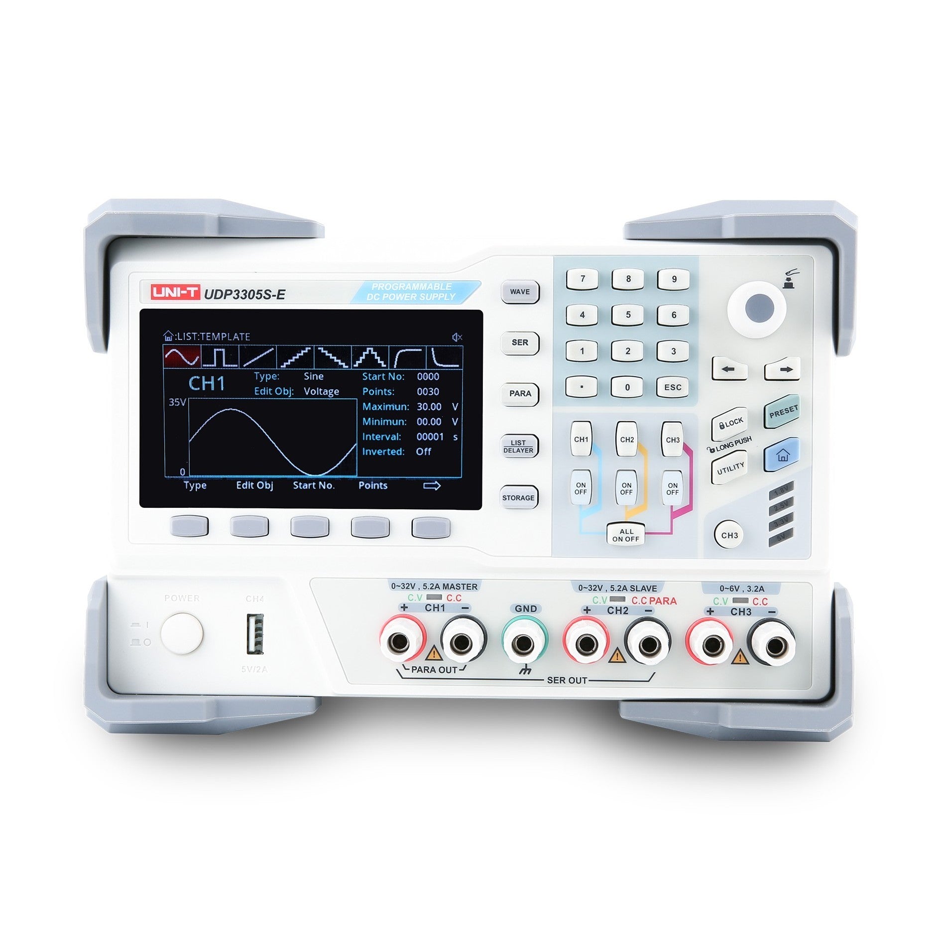 UDP3305S-E 4Ch Advanced-Series Programmable Linear DC Power Supply