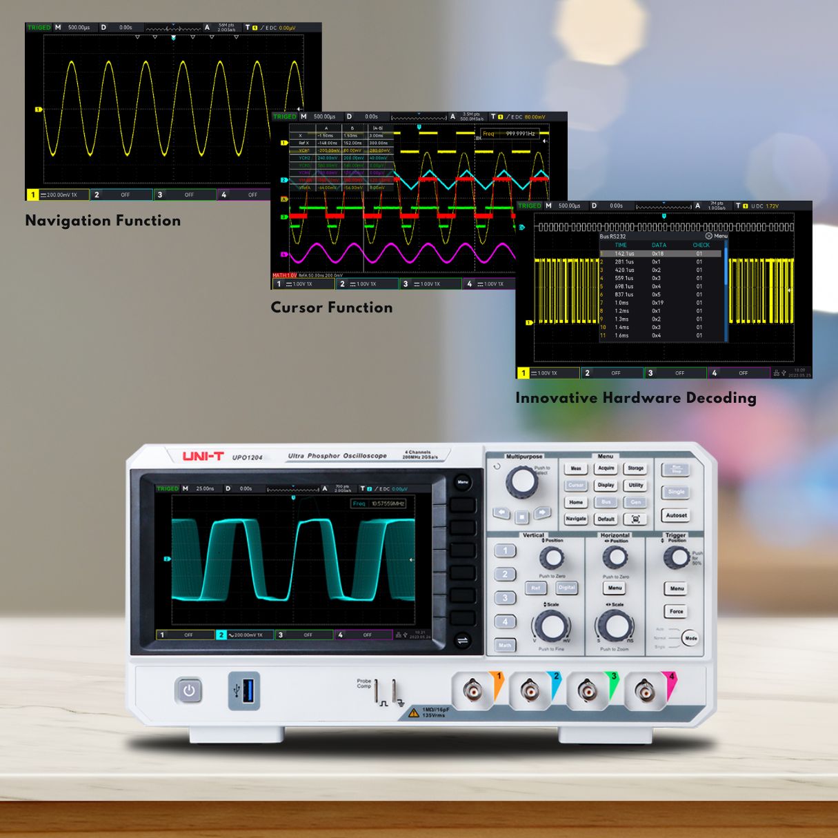 UPO1104 | 100 MHz 4Ch Digital Storage Oscilloscope