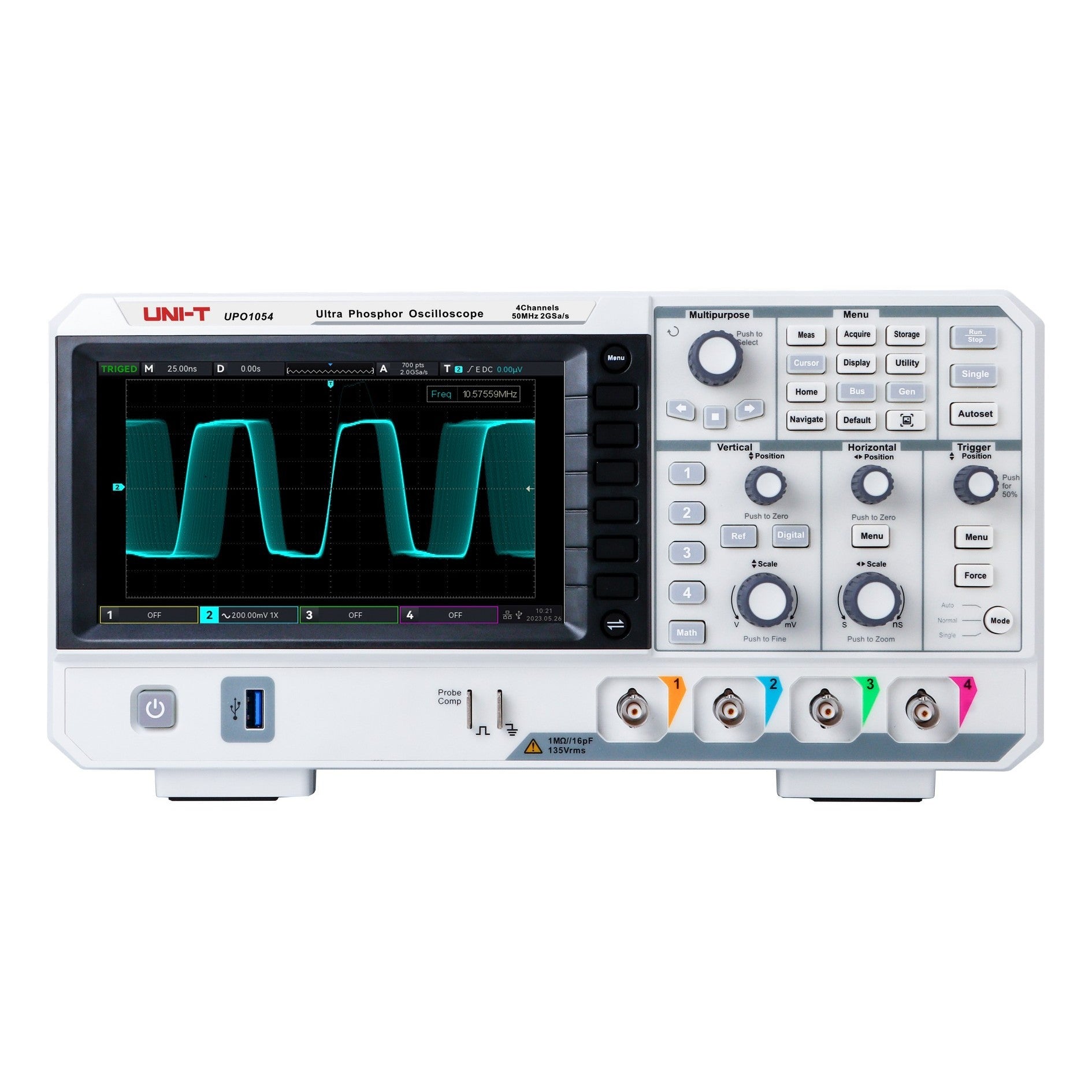 UPO1054 50MHz 4Ch DSO