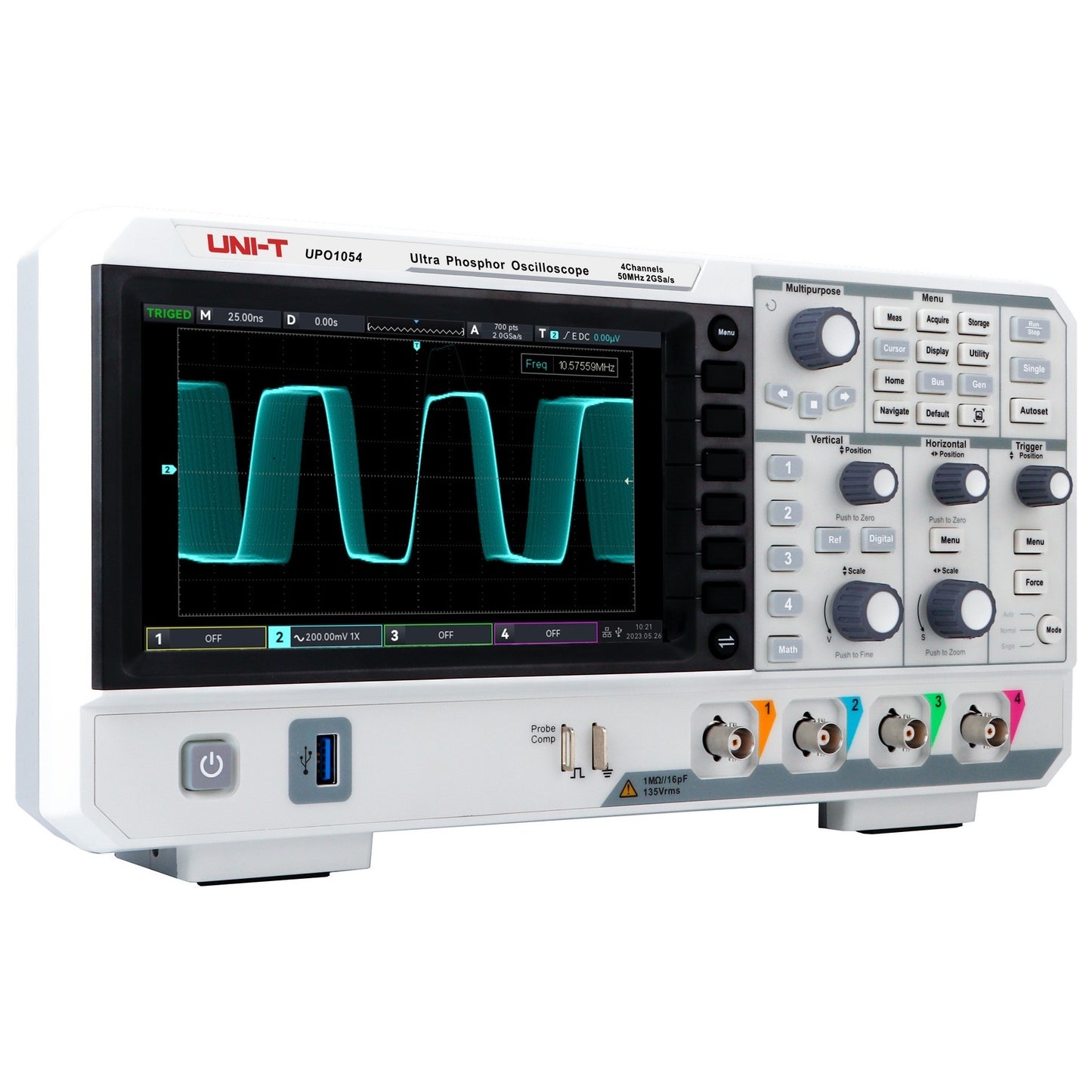 UPO1054 | 50 MHz 4Ch Digital Storage Oscilloscope