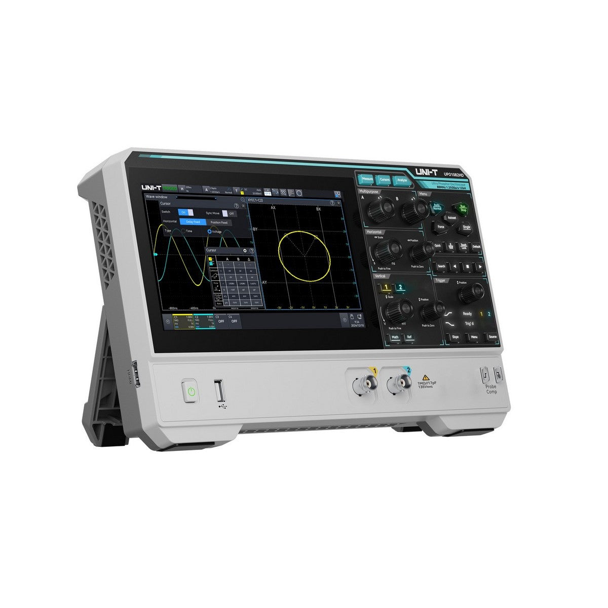 UPO1082HD 12-Bit 80MHz 2Ch High Definition Oscilloscope