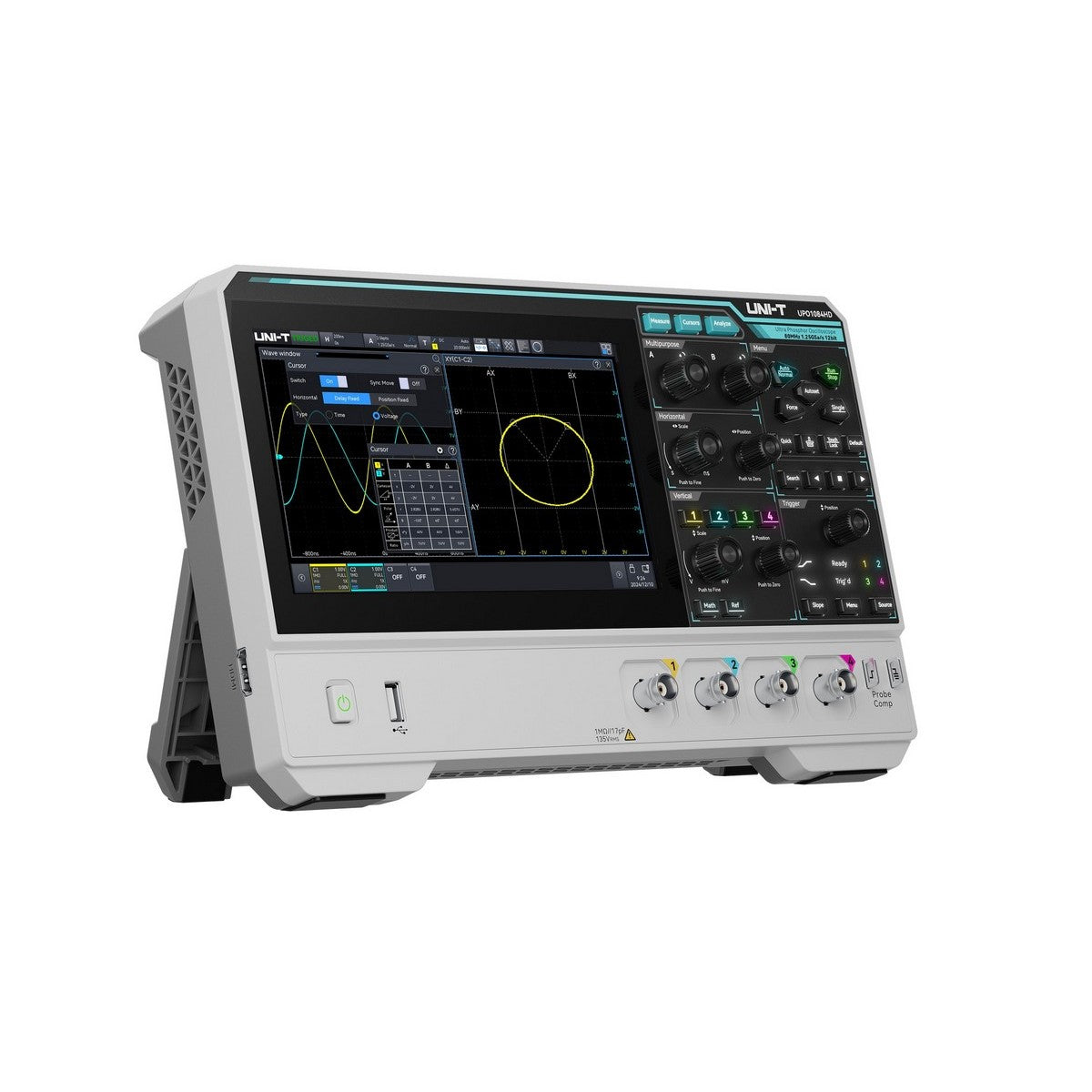 UPO1084HD 12-Bit 80MHz 4Ch High Definition Oscilloscope
