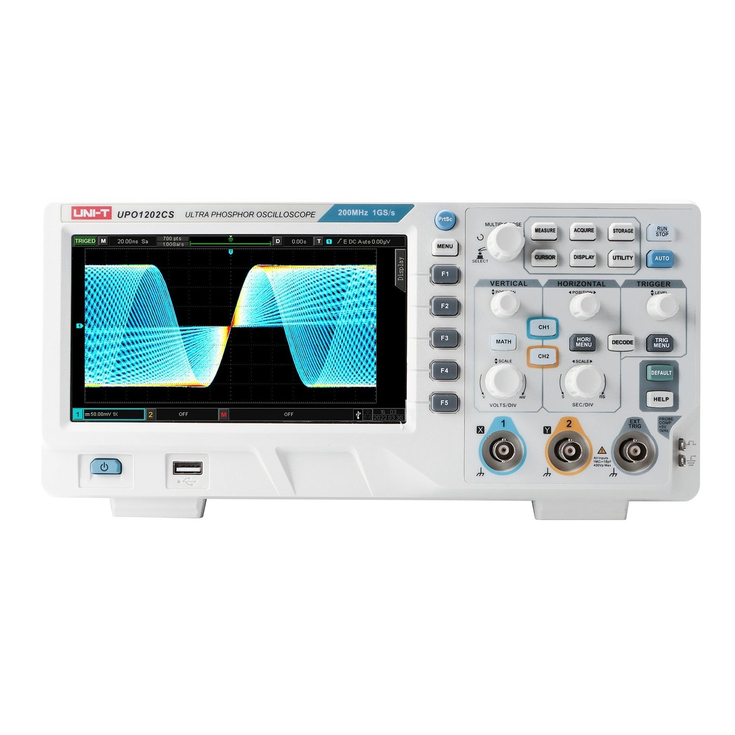 UPO1202CS | 200 MHz 2Ch Digital Storage Oscilloscope