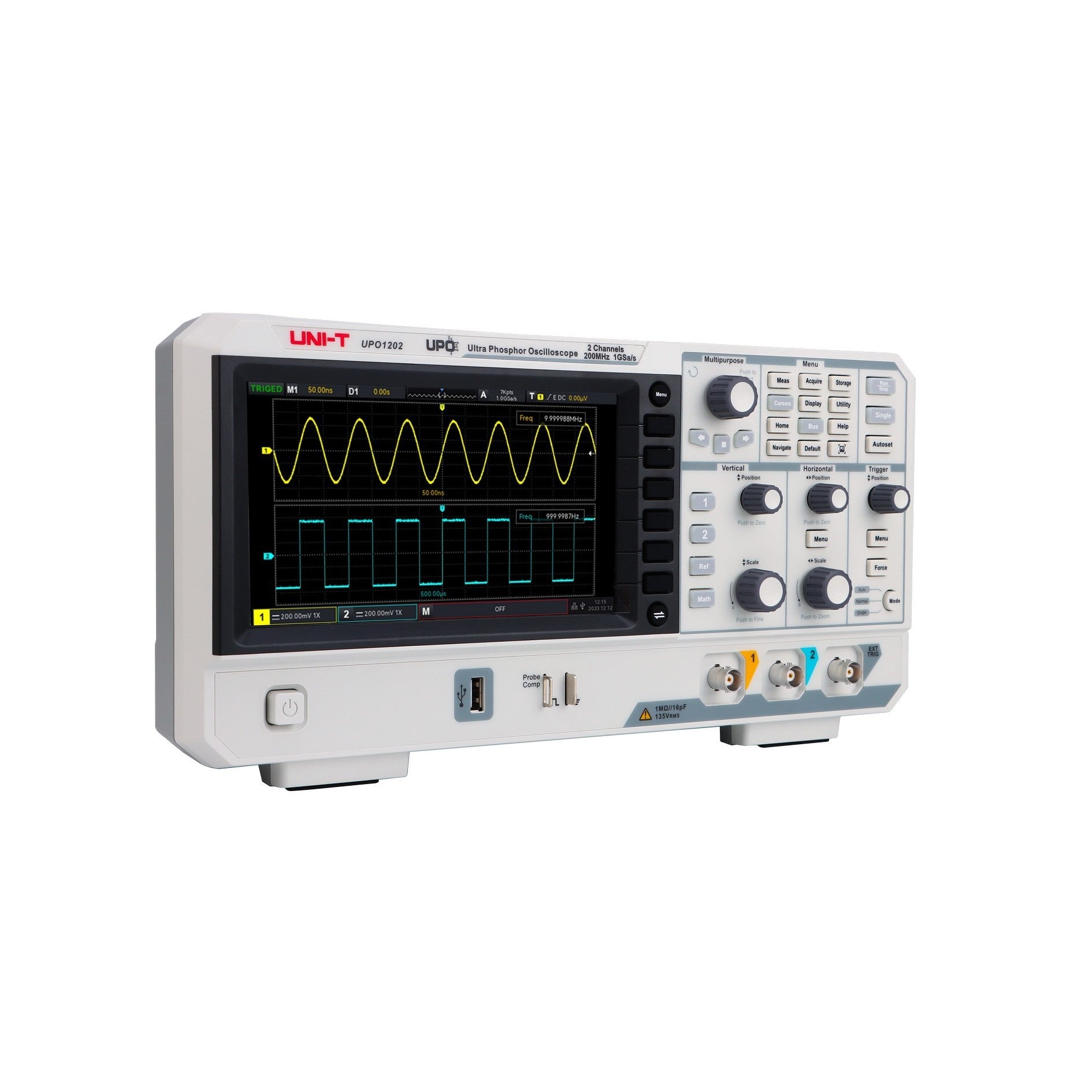 UPO1202 200MHz 2Ch Digital Storage Oscilloscope – Uni-Trend US