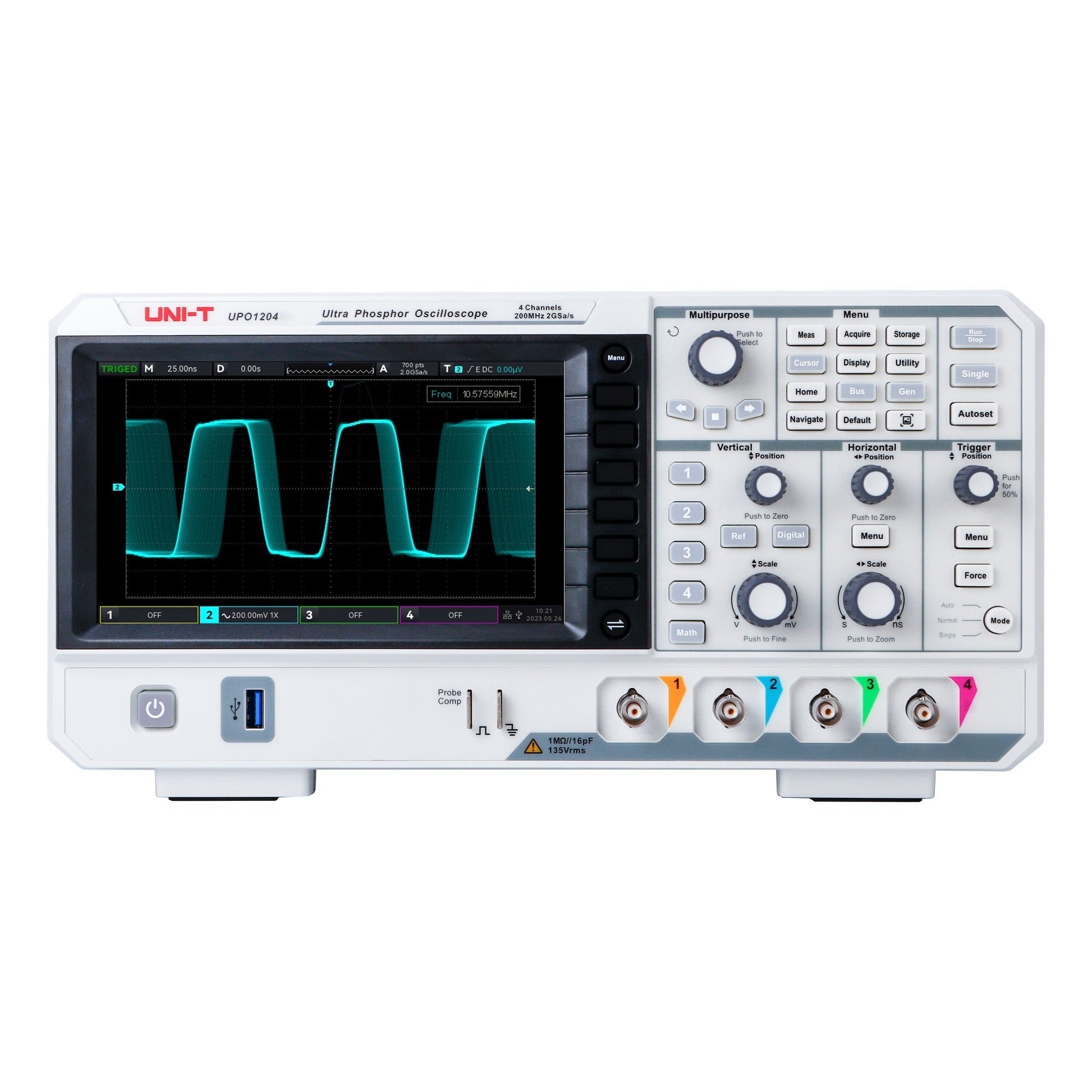 UPO1204 200 MHz 4Ch Oscilloscope | UNI-T – Uni-Trend US