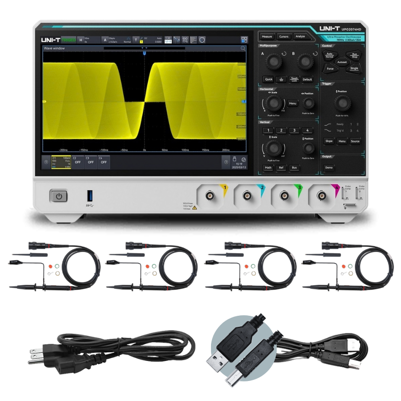 UPO2074HD 70 MHz 4Ch 12-Bit High-Resolution Oscilloscope