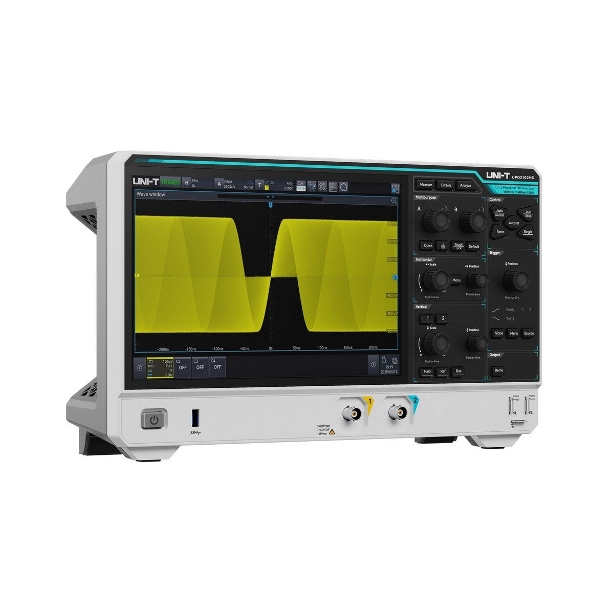 UPO2102HD 12-Bit 100MHz 2Ch High Definition Oscilloscope