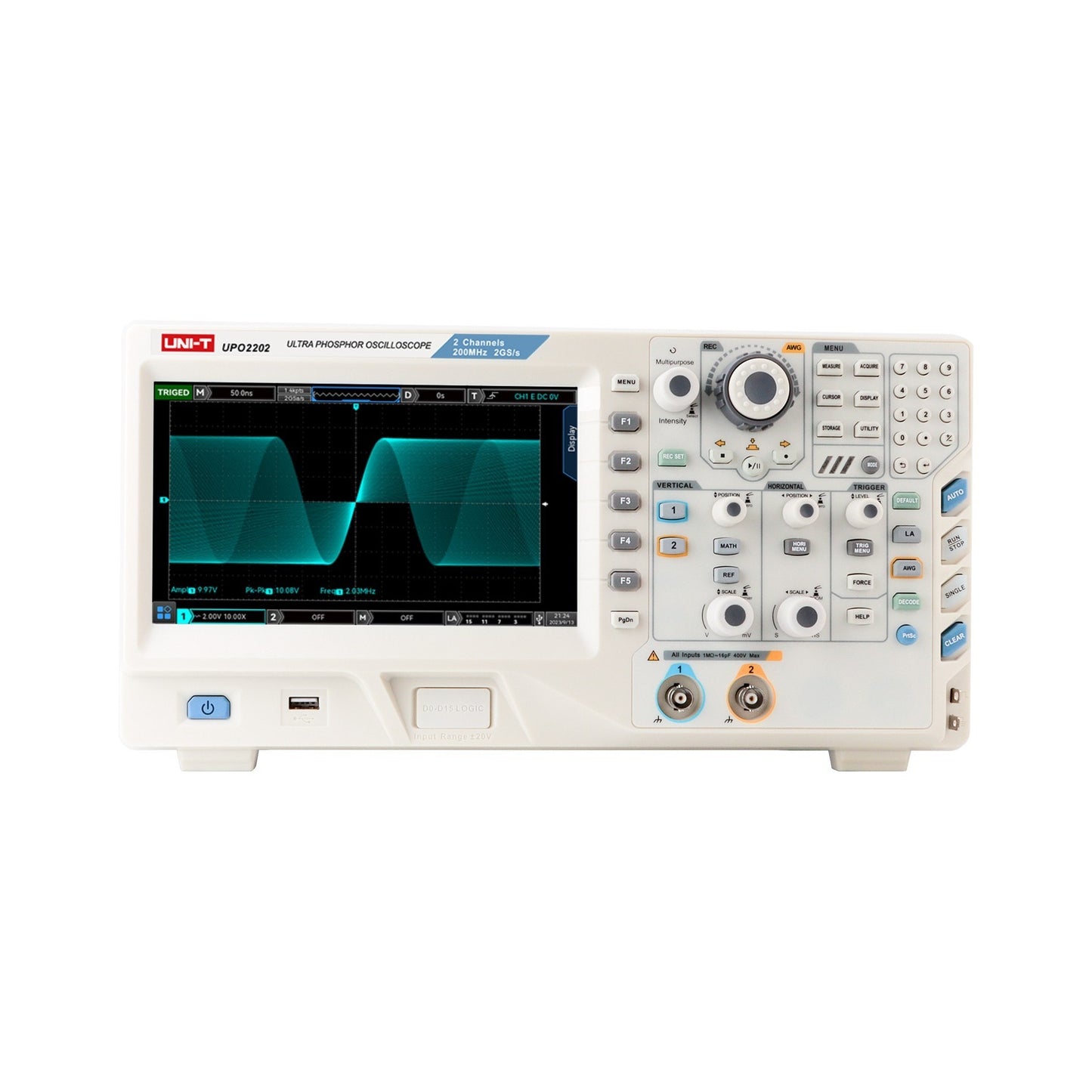 UPO2202 | 200 MHz 2Ch Oscilloscope (Logic Pod Optional)