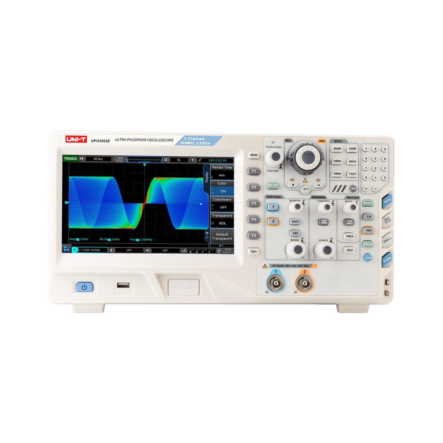 UPO3502E | 500 MHz 2Ch Oscilloscope (Logic Pod Optional)