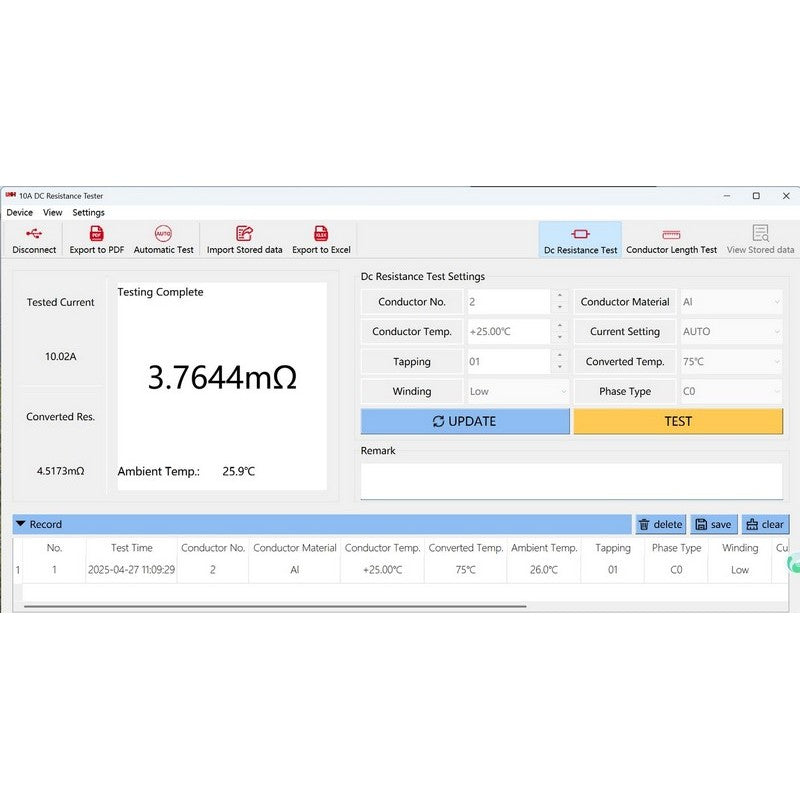 UT625B 200A Digital Low Resistance Ohmmeter