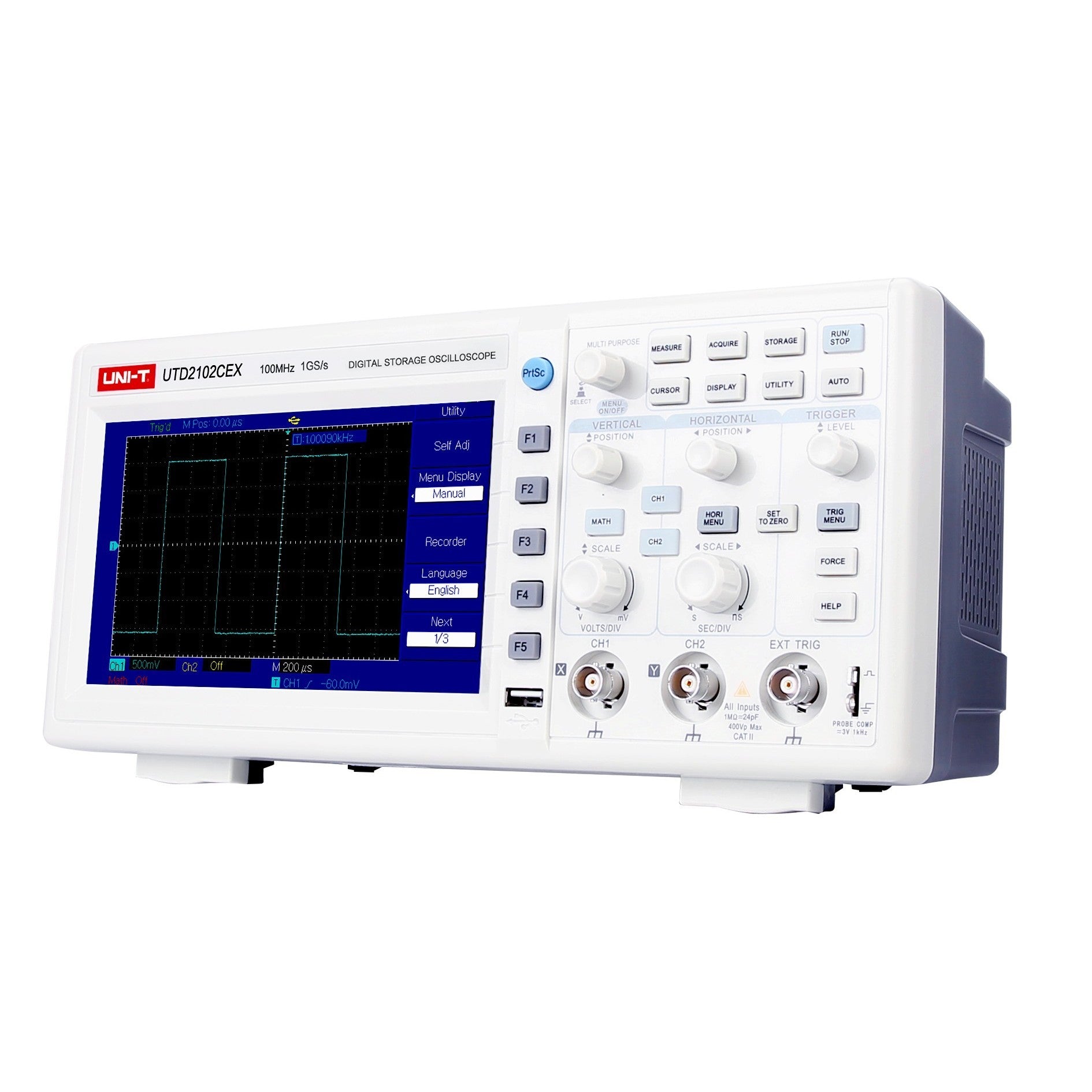 Uni-T UTD2102CEX+ 100MHz 2Ch DSO Isometric Image