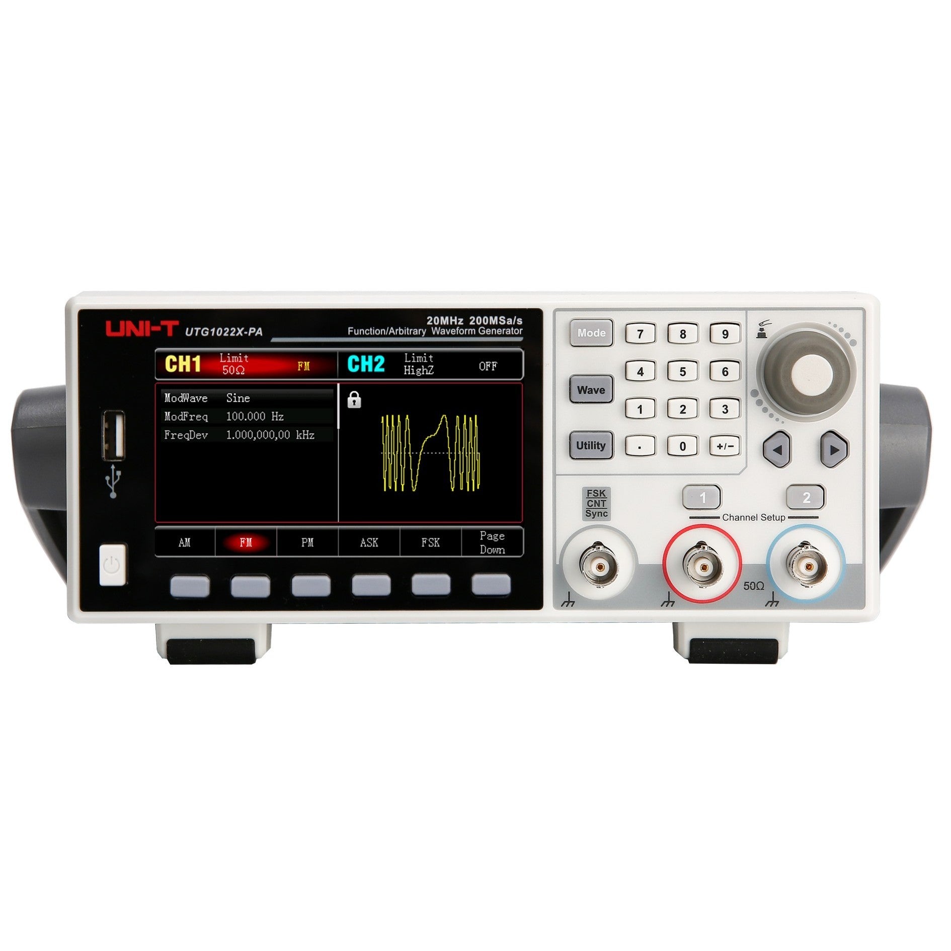 UTG1022X-PA 20MHz 2Ch Essential-Series Arbitrary Waveform Generator with 4W Power Amplifier