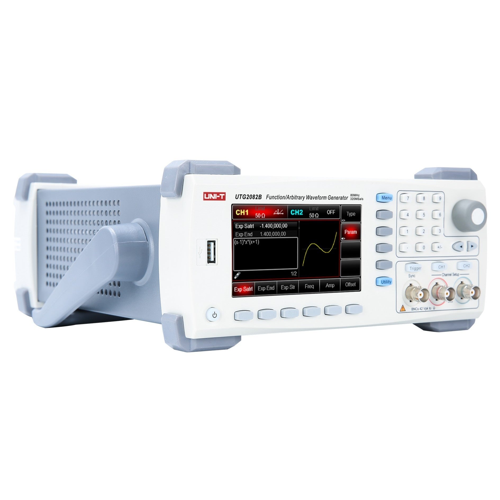 Uni-T UTG2082B 80MHz 2Ch Advanced-Series Arbitrary Waveform Generator Isometric Image