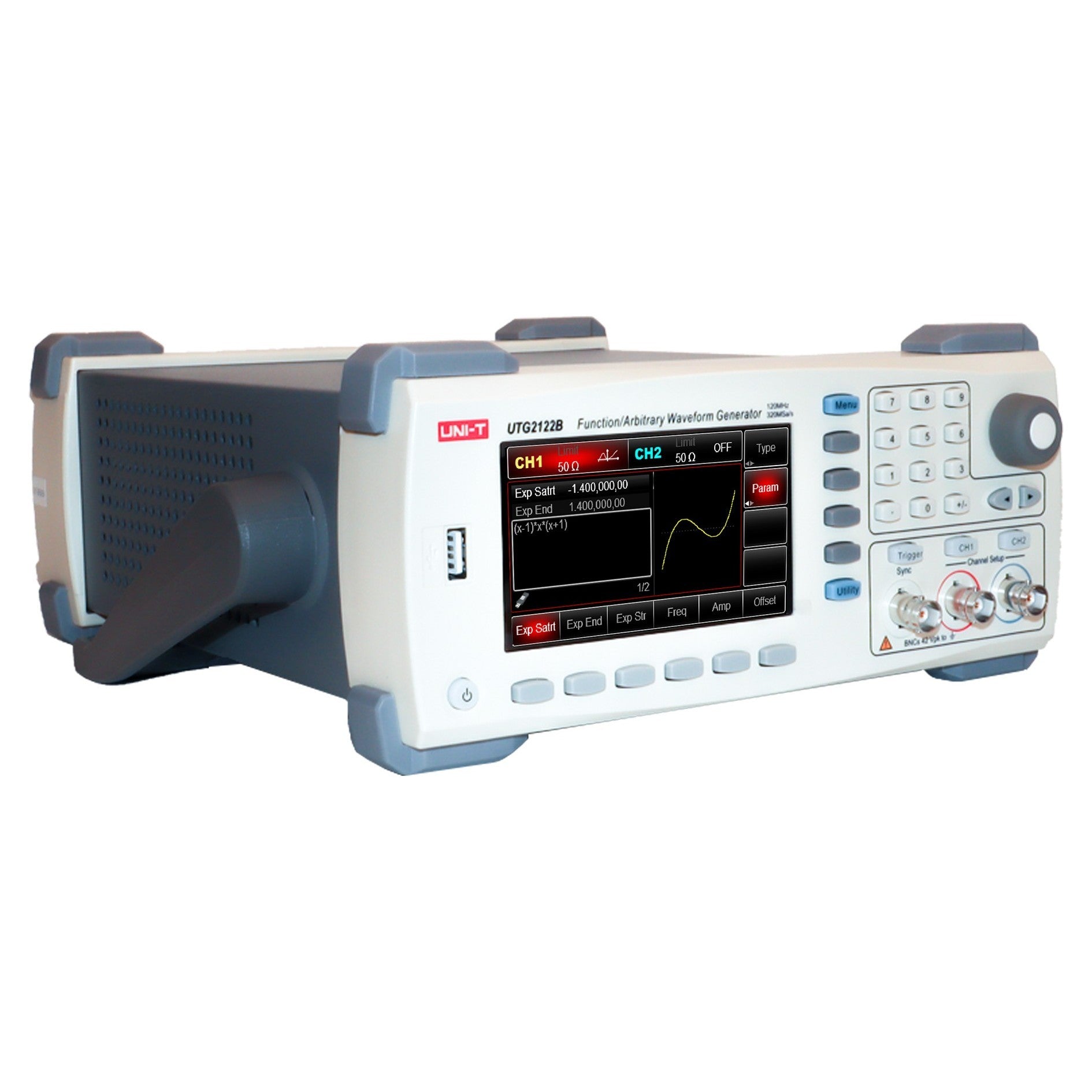 Uni-T UTG2122B 120MHz 2Ch Advanced-Series Arbitrary Waveform Generator Isometric Image