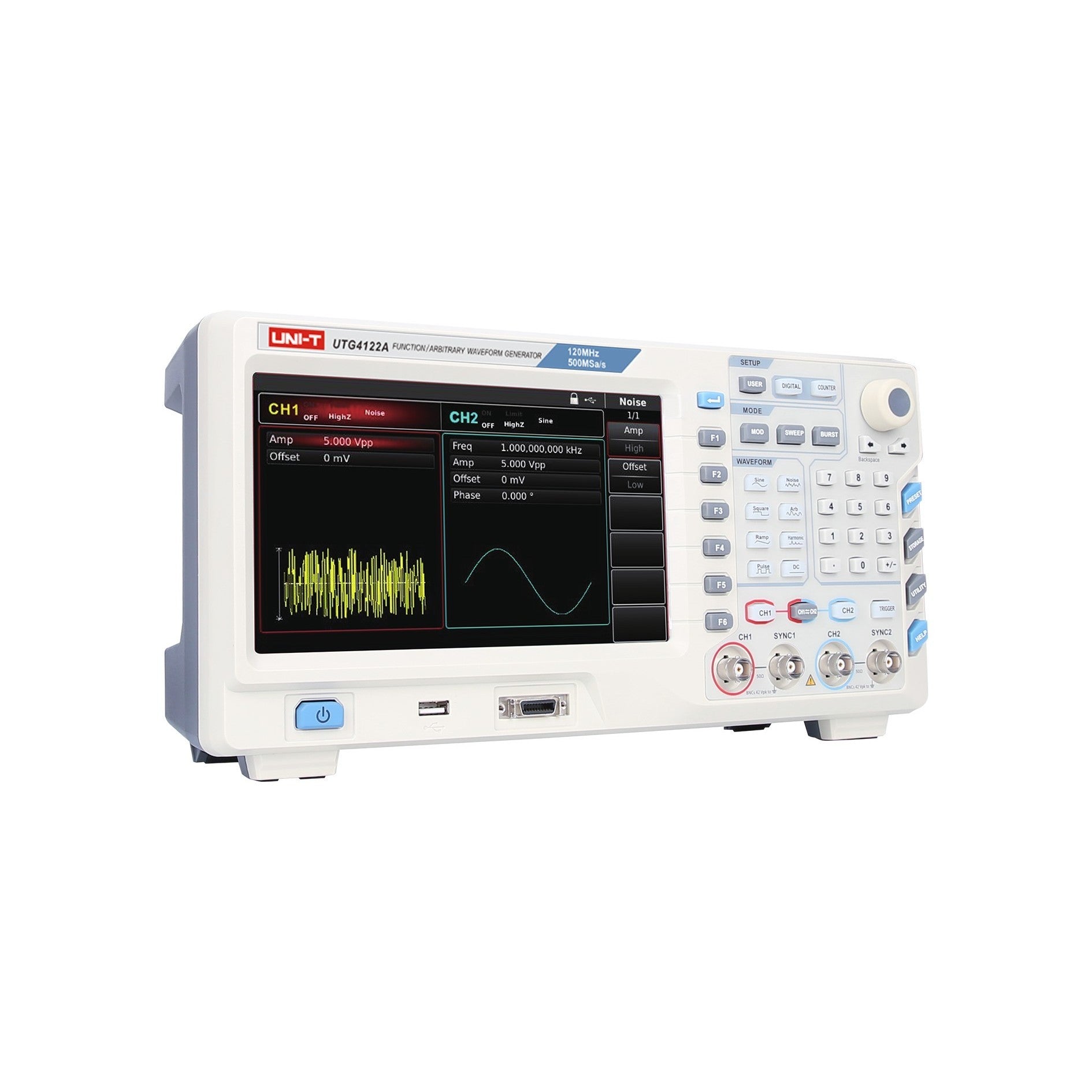 UTG4122A 120MHz 2Ch Performance-Series Arbitrary Waveform Generator