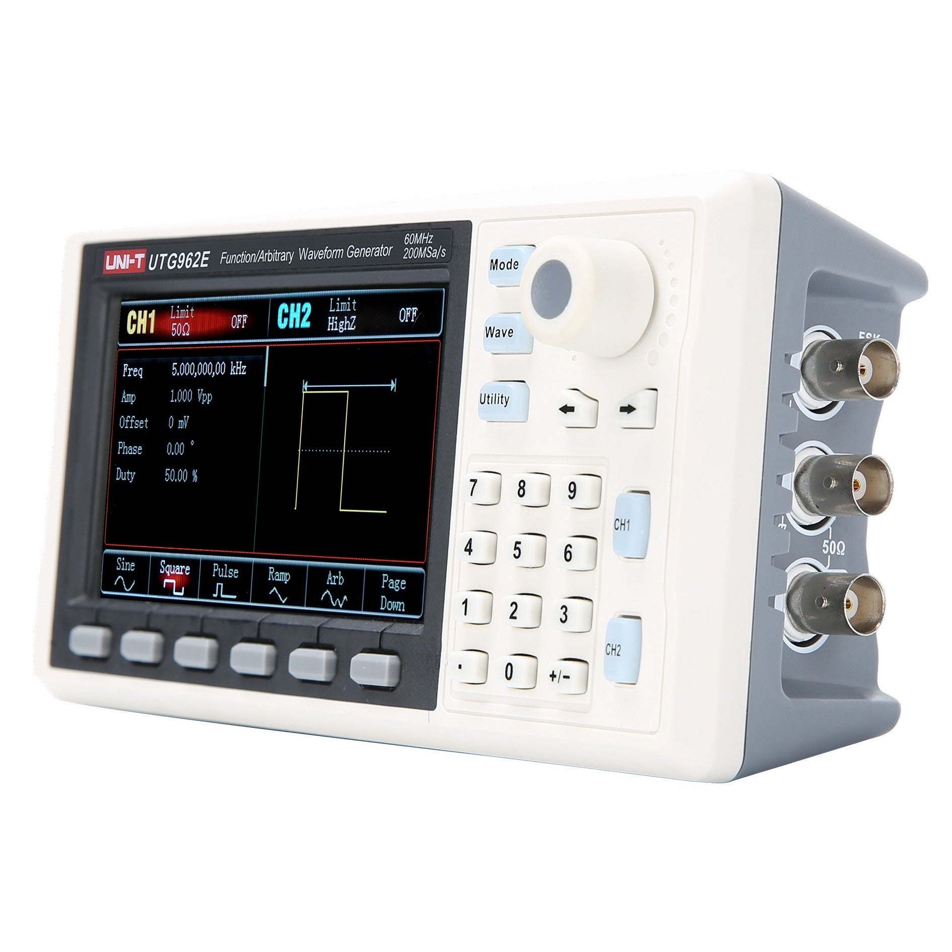 UTG962E 60MHz 2Ch Classic-Series Arbitrary Waveform Generator