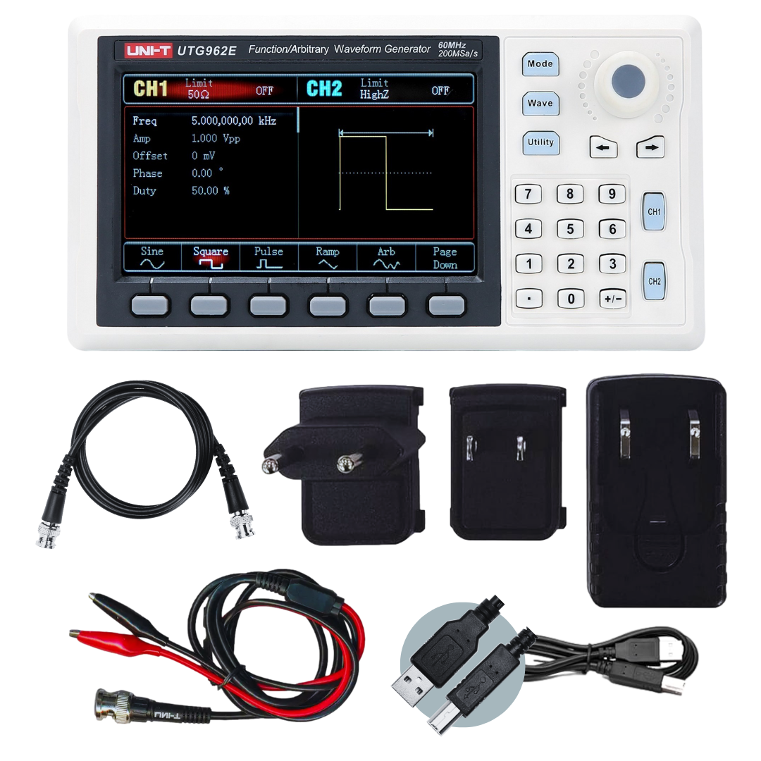 UTG962E 60MHz 2Ch Classic-Series Arbitrary Waveform Generator