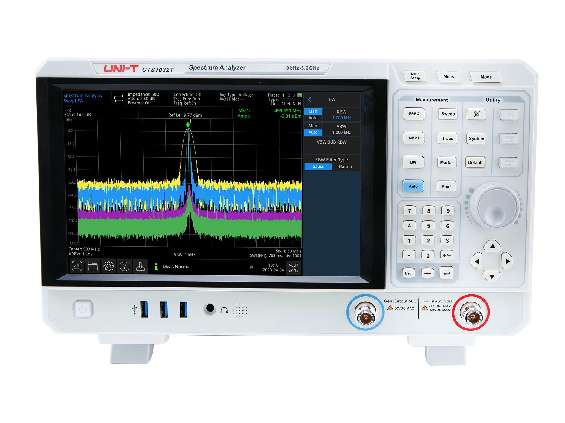 UTS1032T 3.2GHz Advanced-Series Spectrum Analyzer with Tracking Generator