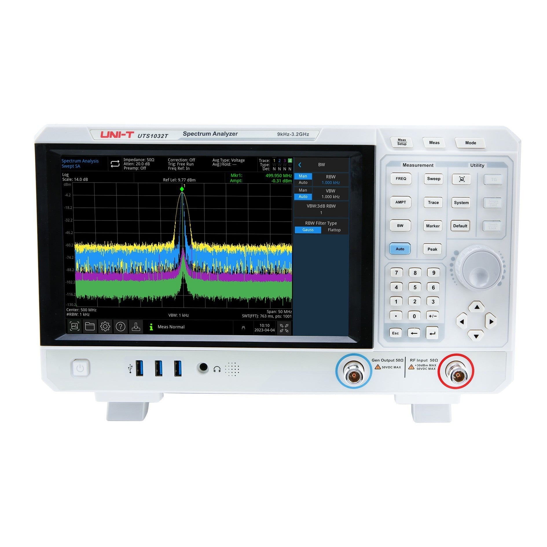 UTS1032T 3.2GHz Advanced-Series Spectrum Analyzer with Tracking Generator