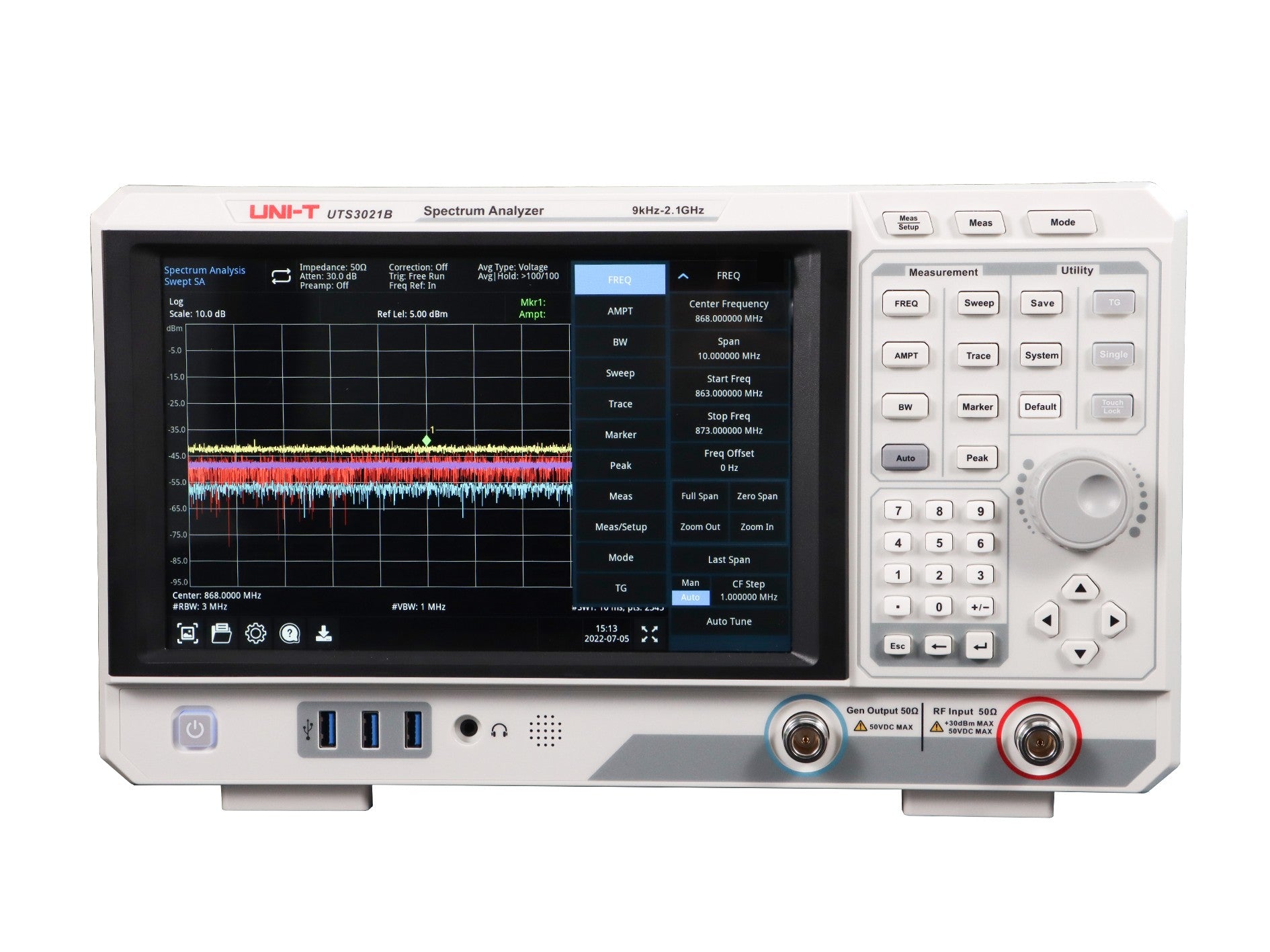 UTS3021B 2.1GHz Performance-Series Spectrum Analyzer