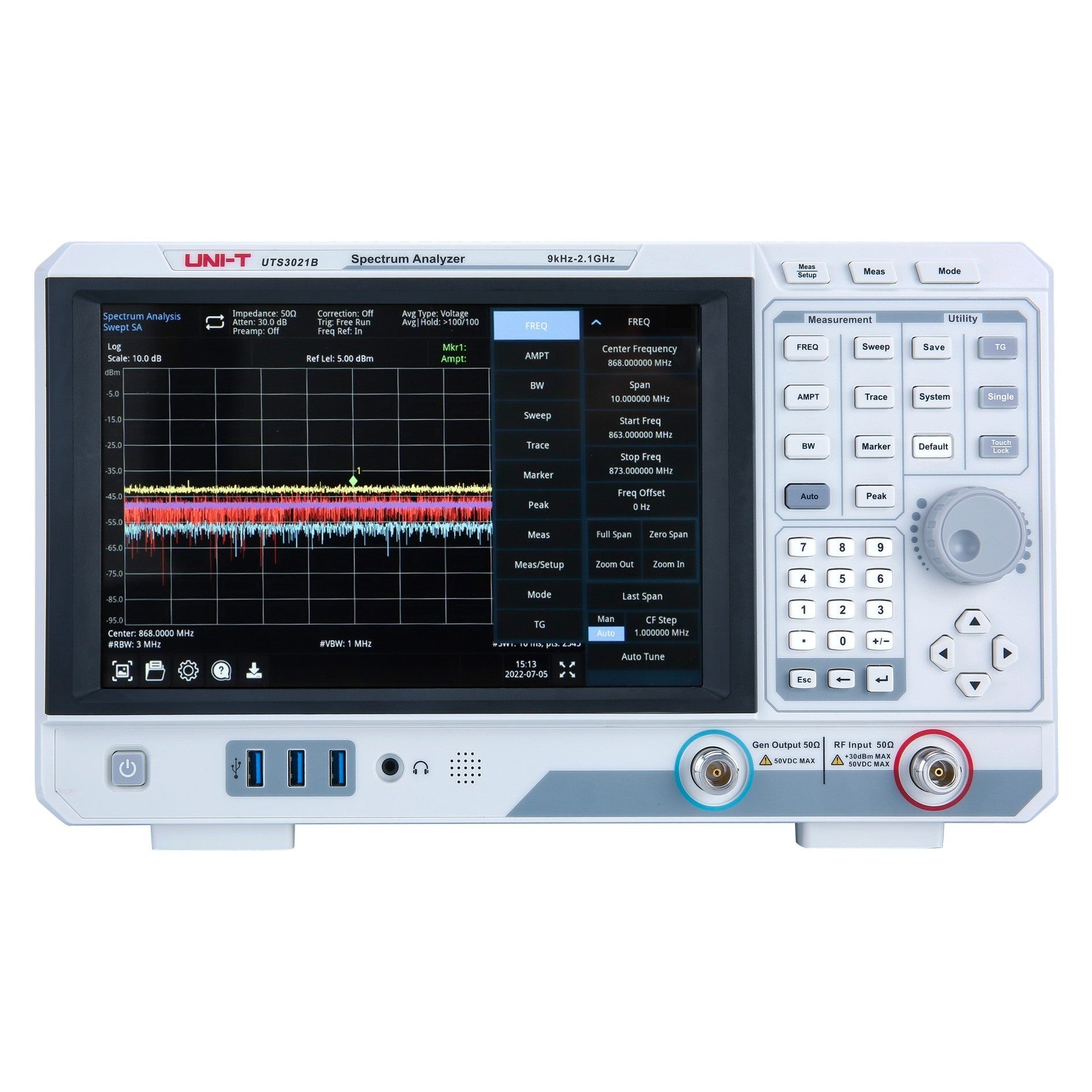 UTS3021B 2.1GHz Performance-Series Spectrum Analyzer