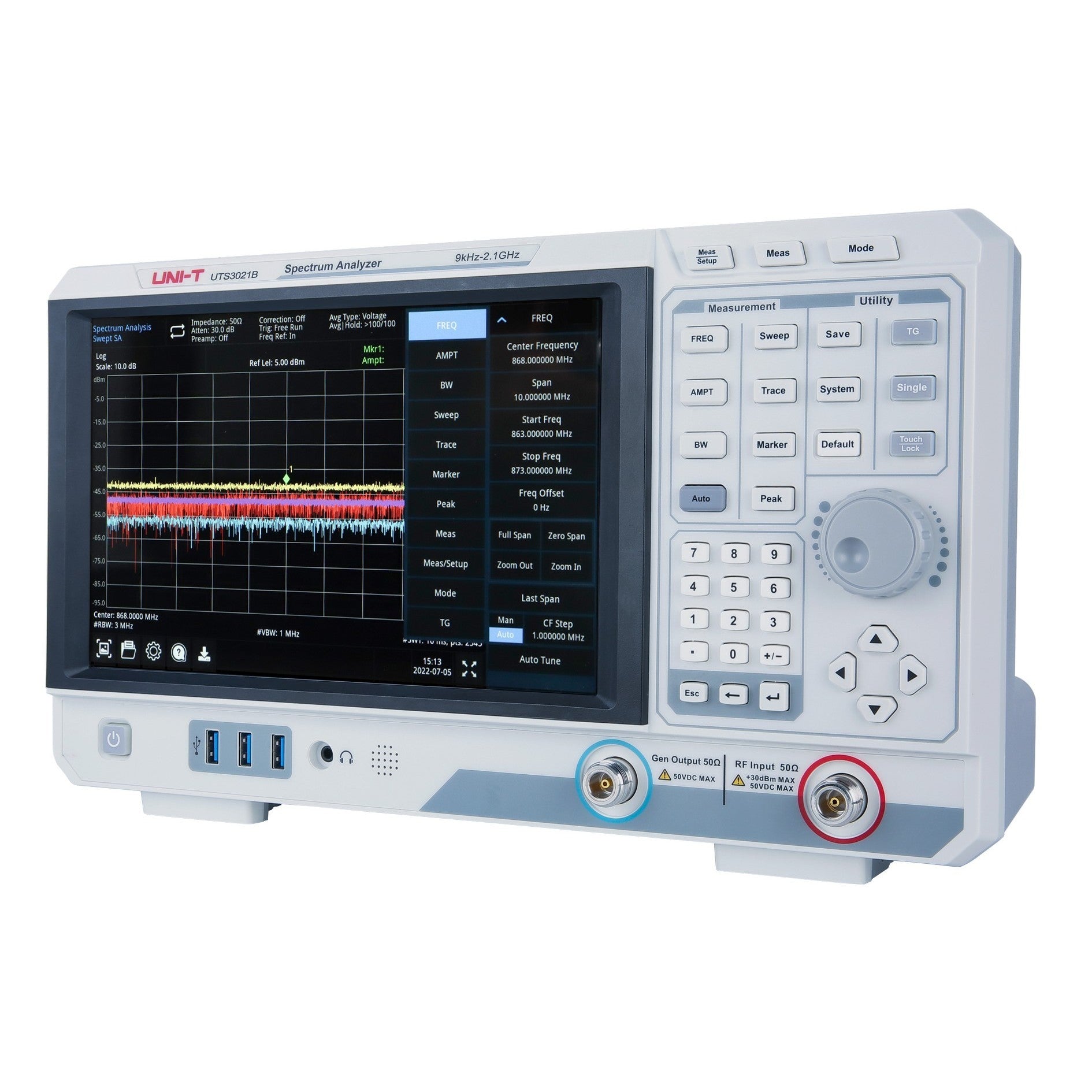 UTS3021B 2.1GHz Performance-Series Spectrum Analyzer