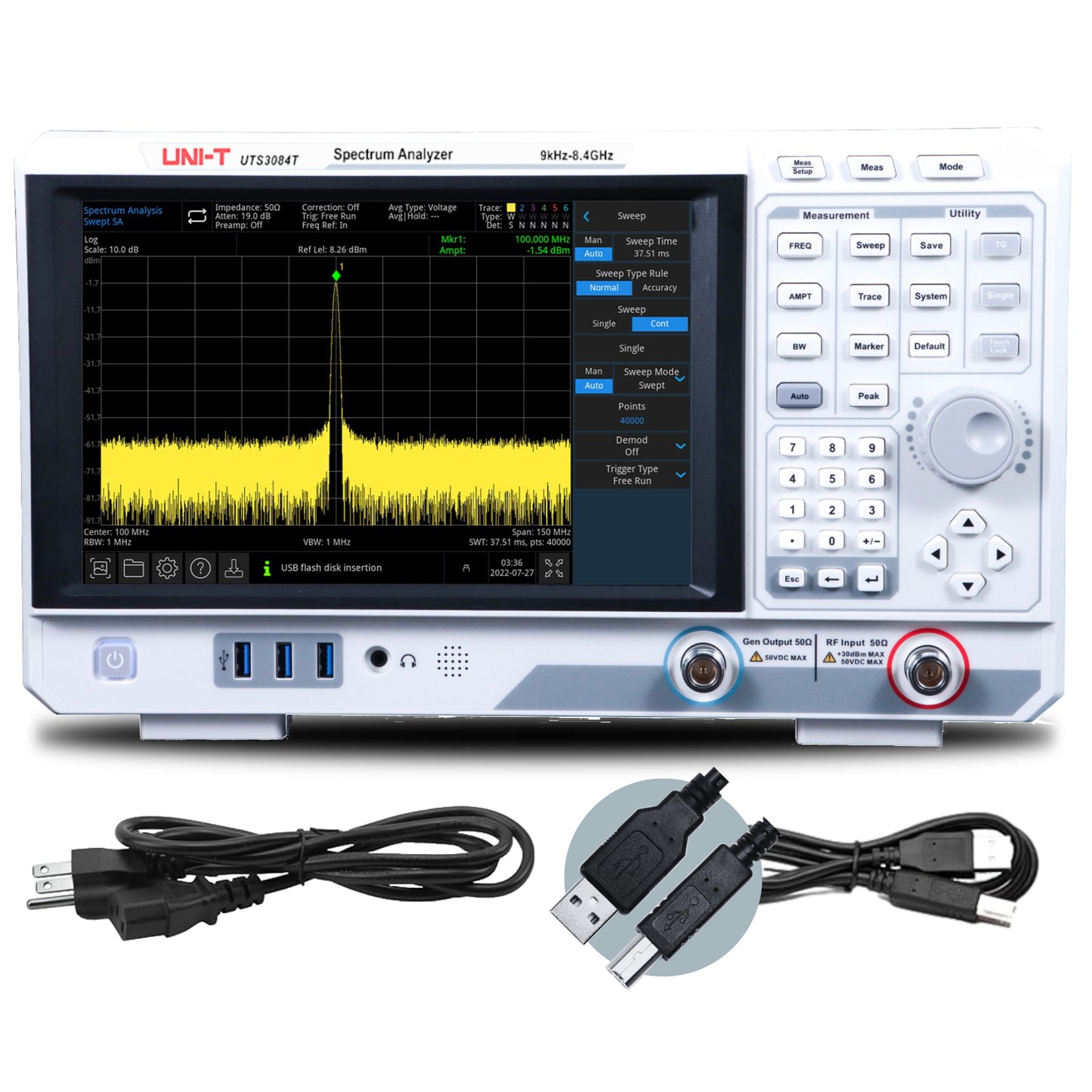 UTS3084T 8.4 GHz Spectrum Analyzer with Tracking Generator
